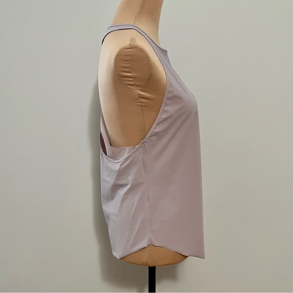 Lululemon Never Still Tank Top Smoky Blush Mauve Pink 6/S/Small Racerback Mesh - Picture 7 of 11